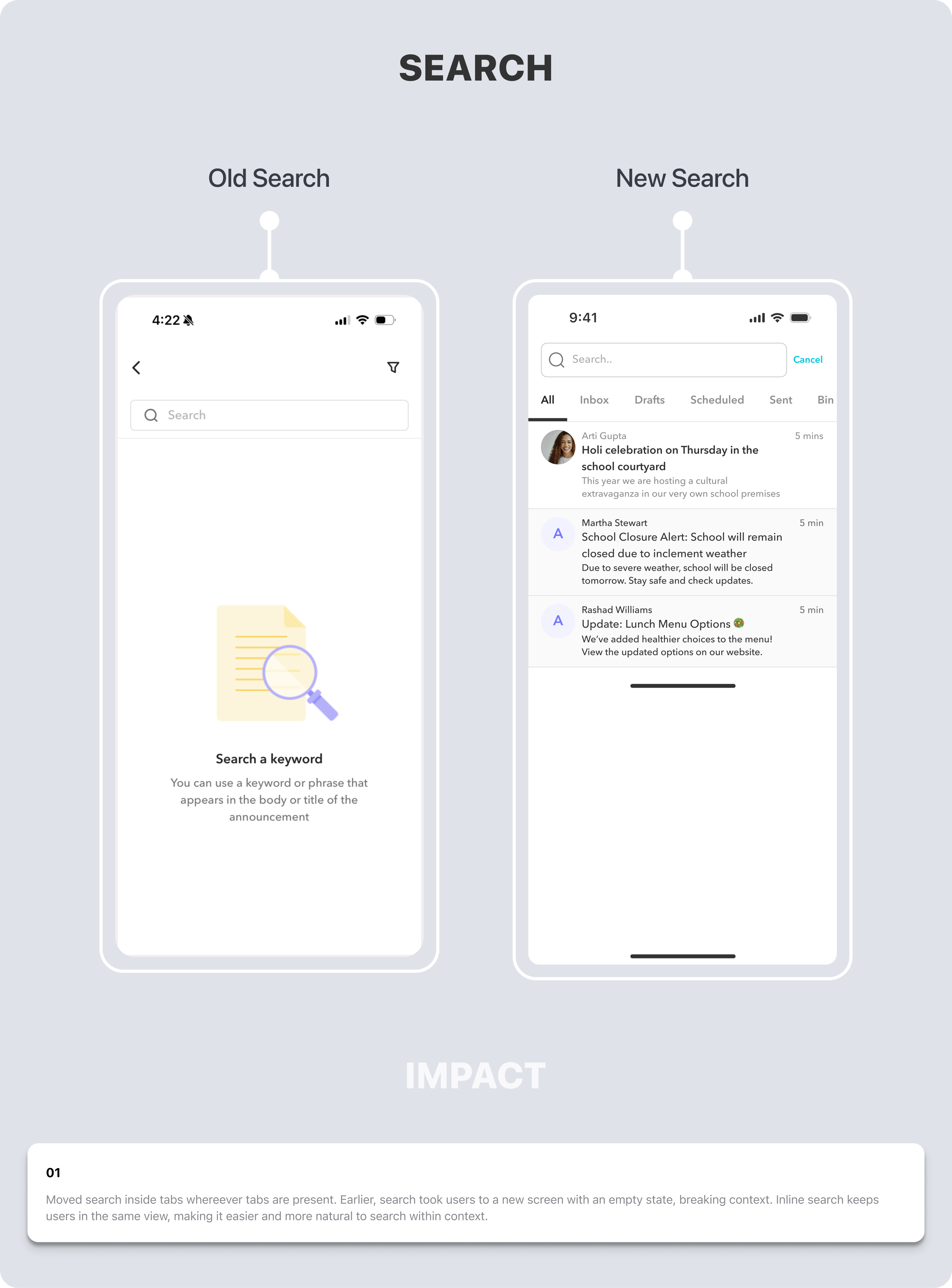 Search redesign